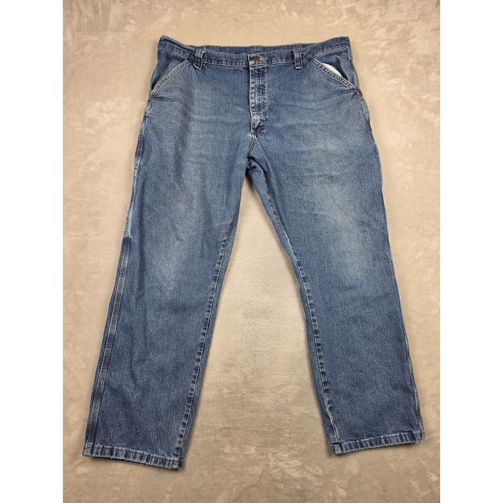 Wrangler Carpenter Jeans Mens 40x30 Blue Denim Workwear Utility Pants
